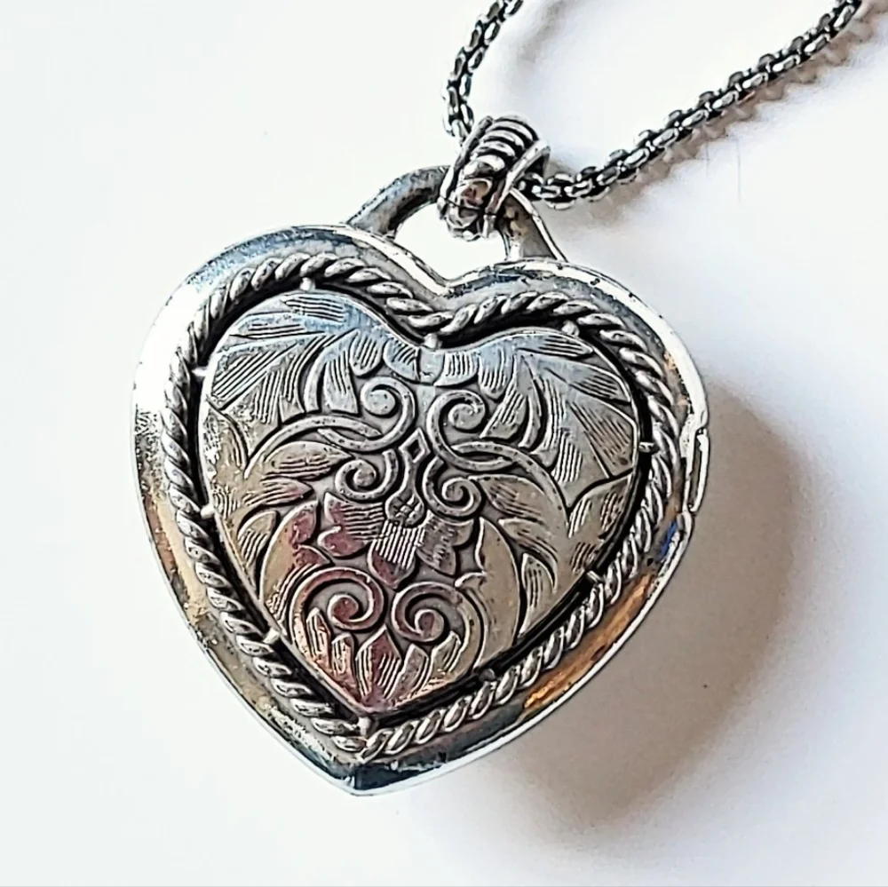 Brighton CRYSTAL ROCKS HEART LOCKET - LIFE IS A JOURNEY - 34